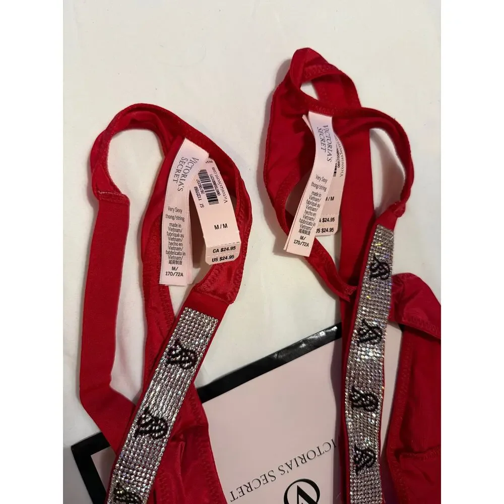 NWT Victoria’s Secret Very Sexy Bling Thong Lot – Size M